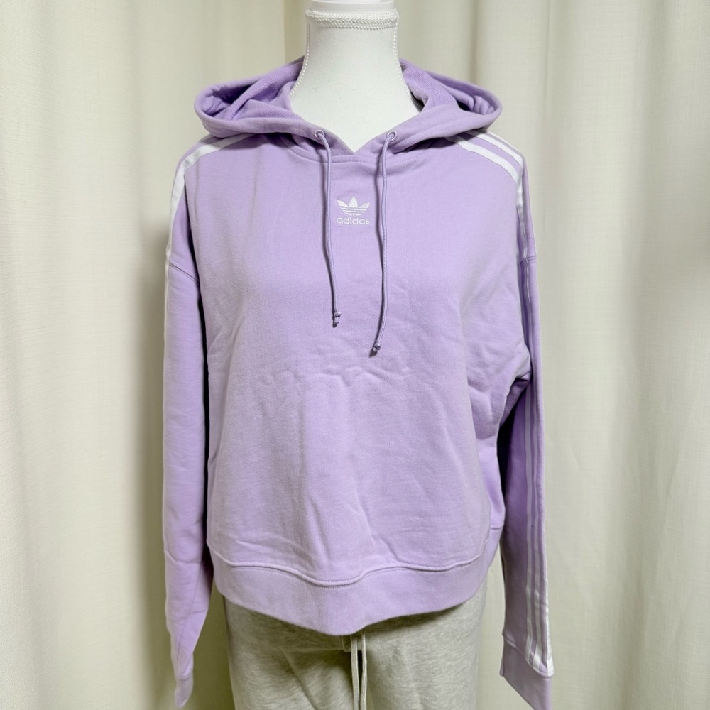 Adidas cropped Lavender Hoodie
